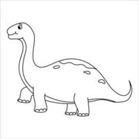 komisch Dino Färbung Buchseite. Illustration von Dinosaurier Tiere vektor