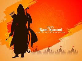 glücklich Shree RAM Navami indisch religiös Festival Hintergrund Design vektor