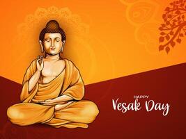 glücklich vesak Tag oder Buddha Purnima Hindu Festival Feier Hintergrund vektor