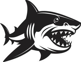 tyst hav linjal svart ic haj i våldsam fenor elegant för svart haj vektor