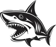 oceanisk apex elegant för svart haj emblem elegant simmare svart för ic haj vektor