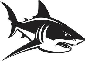 dynamisk djup elegant för svart haj oceanisk suveränitet svart för hotfull haj vektor