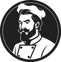 aromatisch Handwerkskunst minimalistisch Logo zum modern Pizzeria handwerklich Pizzaiolo kompliziert schwarz Emblem mit glatt Pizza Silhouette vektor