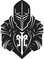 beschattet Trauer schwarz Symbol Design zum traurig Ritter Soldat Logo Trauer Majestät ikonisch schwarz traurig Ritter Soldat Emblem vektor