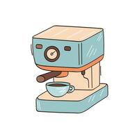kaffe maskin i skiss stil. vektor