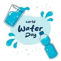 Post Vorlage Welt Wasser Tag Illustration vektor