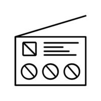 Radio Symbol. Radio Welle Illustration unterzeichnen. Musik- Symbol oder Logo. vektor