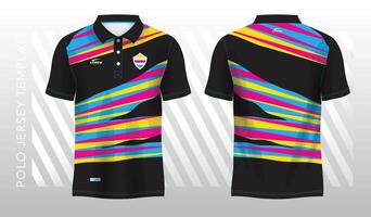 bunt abstrakt Polo Jersey Sport Uniform vektor