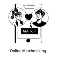 modisch online Matchmaking vektor