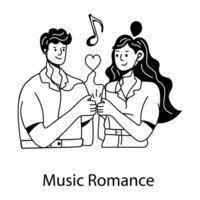 modisch Musik- Romantik vektor