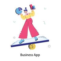 trendige Business-App vektor