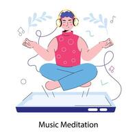 modisch Musik- Meditation vektor