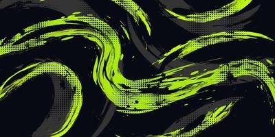 abstrakt grunge bakgrund med grön och grå borsta textur. kreativ design för sporter bakgrund med halvton effekt vektor