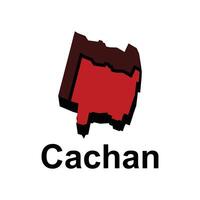 Karte Stadt von Cachan Design Illustration, Symbol, Zeichen, Umriss, Welt Karte International Vorlage auf Weiß Hintergrund vektor