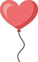 hjärta ballong fira hjärtans dag vektor