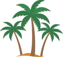 Illustration von ein Palme Baum isoliert auf ein Weiß Hintergrund erledigt im retro Stil vektor