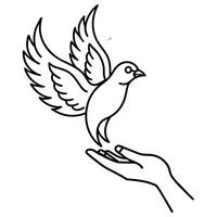fred symbol, duva ikon mall vektor