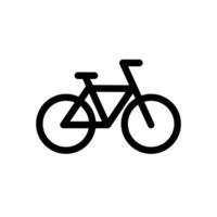 Fahrrad schwarz Linie Symbol. Piktogramm isoliert auf Weiß Hintergrund. vektor