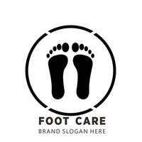 Fuß Pflege Podologie Logo mit einfach Design Prämie Qualität vektor
