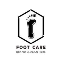 fot vård podiatry logotyp med enkel design premie kvalitet vektor