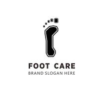 Fuß Pflege Podologe Logo mit einfach Design Prämie Design vektor