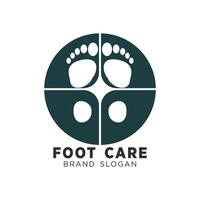 fot vård podiatry logotyp med enkel design premie kvalitet vektor