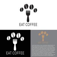 Druck Logo zum ein schnell Essen Restaurant basierend auf Kaffee vektor