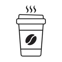 heiß Kaffee Tasse Symbol. Papier Kaffee Tasse Symbol isoliert auf Weiß Hintergrund. vektor