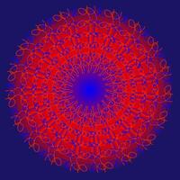 hell abstrakt runden Muster im cool Farbe auf Blau Hintergrund vektor