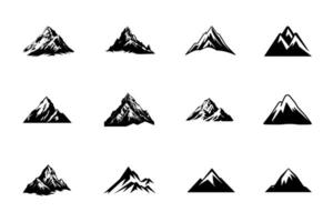 Berg Gipfel Silhouetten zum Logo. Berg Symbol vektor