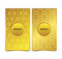elegant guld mönster kort design mall vektor