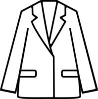 ein schwarz und Weiß Illustration von ein Jacke vektor