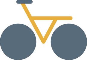 en cykel ikon med en gul och blå Färg vektor