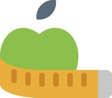 en grön äpple med en mätning tejp på den vektor