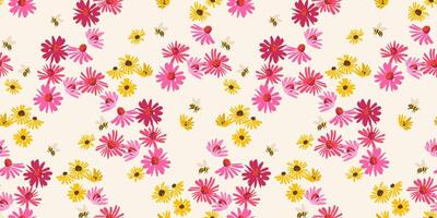 Blumen- nahtlos Muster. Design zum Papier, Abdeckung, Stoff, Innere Dekor und andere verwenden vektor