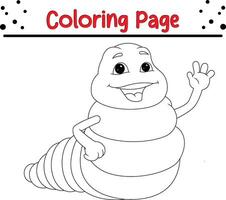 süß Raupe Färbung Buchseite. Färbung Buch zum Kinder vektor