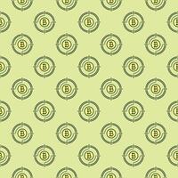 bitcoin tecken inuti mål crypto teknologi färgad sömlös mönster vektor
