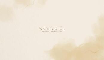 abstrakt horisontell vattenfärg bakgrund. neutral brun vit färgad tömma Plats bakgrund illustration vektor