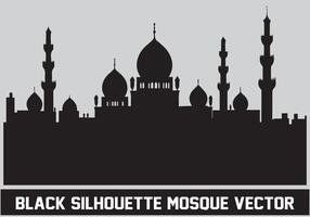 Moschee Silhouette bündeln Weiß Hintergrund vektor