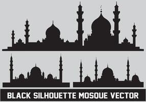 Moschee Silhouette schwarz Farbe zum islamisch Design vektor