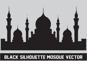 Moschee Silhouette bündeln Weiß Hintergrund vektor