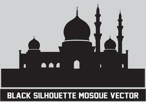 Moschee Silhouette schwarz Farbe zum islamisch Design vektor