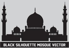 Moschee Silhouette bündeln Weiß Hintergrund vektor