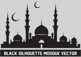 Moschee Silhouette bündeln Weiß Hintergrund vektor