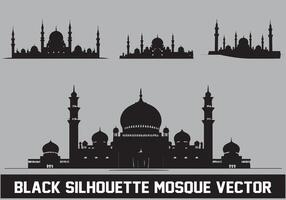 Moschee Silhouette bündeln Weiß Hintergrund vektor