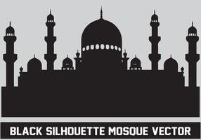 Moschee Silhouette bündeln Weiß Hintergrund vektor