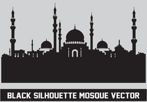 Moschee Silhouette bündeln Weiß Hintergrund vektor