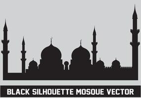 Moschee Silhouette bündeln Weiß Hintergrund vektor