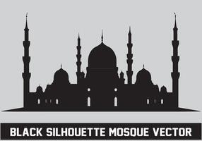 Moschee Silhouette bündeln Weiß Hintergrund vektor