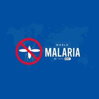 Welt Malaria Tag Bewusstsein Tag Sozial Medien Poster Design vektor